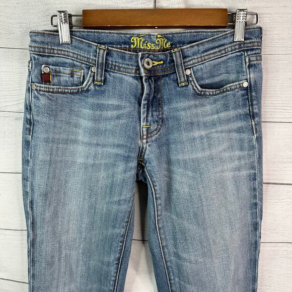 Miss Me Womens size 28 Flare Leg Y2K JP4193NE Gatsby Denim Jeans - Picture 3 of 11